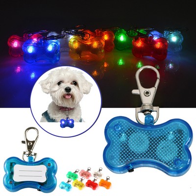 Pet Collar LED Safety Light Bone Shape