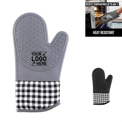 Heat and Slip Resistant Silicone Oven Mitts