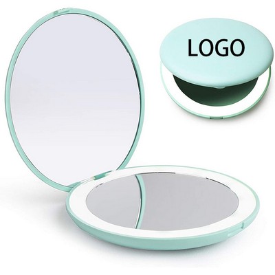 1x/10x Magnification LED Travel Makeup Mirror