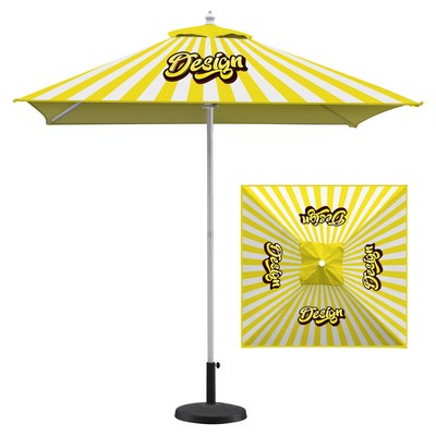 7' Square Commercial Aluminum Market Umbrella (Full Color)