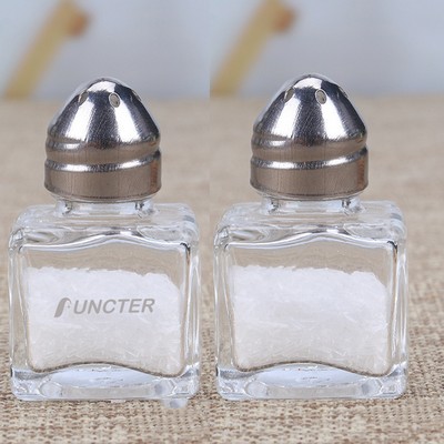 Mini Seasoning Storage Containers Spice Jars with Holes for Salt and Pepper 2pcs Sets