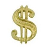 Large Dollar Sign Cut Out Cast Stock Jewelry Pin