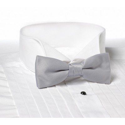 Light Gray Clip-On Bow Tie