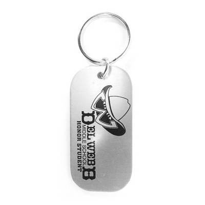 Aluminum Dog Tag with Key Tag Ring