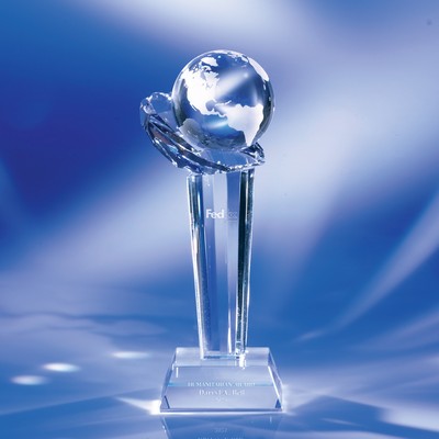 The World In My Hand Crystal Award