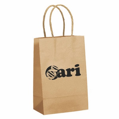 Natural Kraft Paper Shopping Bag (5.25"x8.5"x3.25")