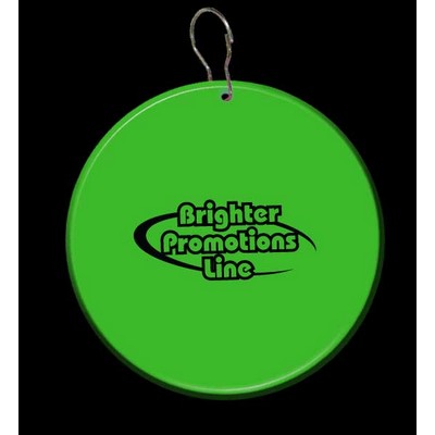 2 1/2" Pad Printed Green Plastic Medallion Badge