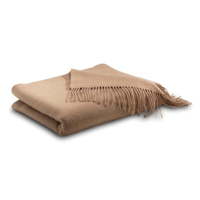 Camel Cashmere Throw Blanket