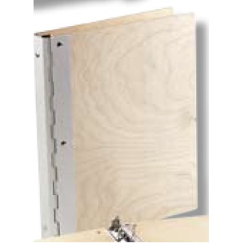 1½" Wood Cover Folder w/Aluminum Spine (8½"x11" Paper)