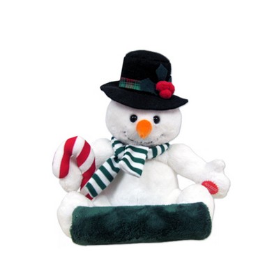 Custom Plush Snowman on Sled