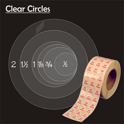 Clear Decal (3/4" Dia.)