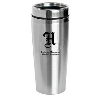 16 Oz. Silver Double Stainless Steel Travel Tumbler