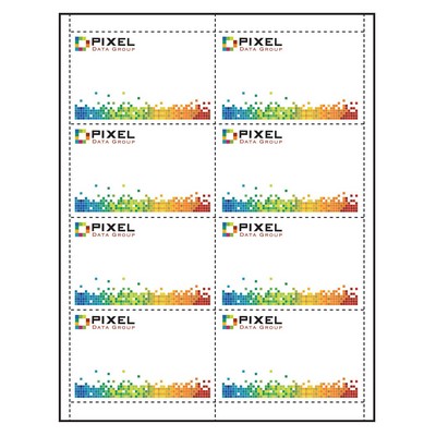 Classic Horizontal Paper Name Badge Insert - 4 Color Process (4"x2 1/2") Pack of 50