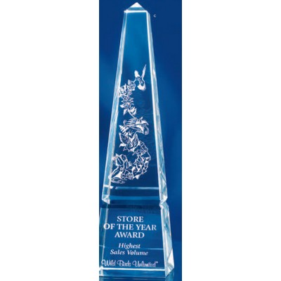 Optical Crystal Obelisk Award (10")