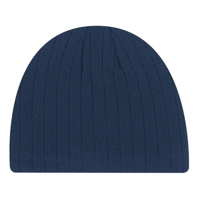 Acrylic/Polyester Micro Fleece Knit Beanie Cap