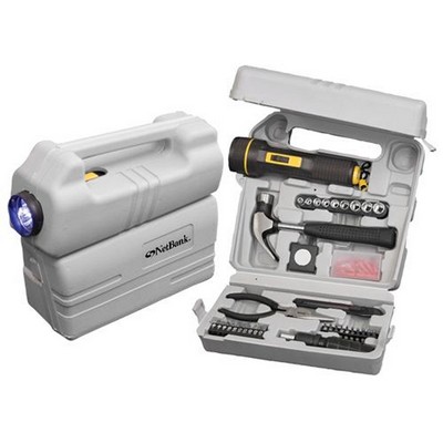 126-Piece Tool Set w/ LED Flashlight & Carrying Case