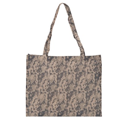 Large Camo Economy Tote Bag