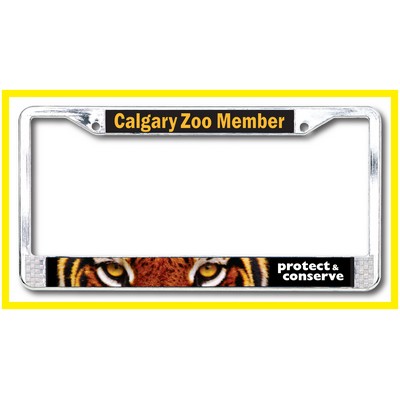 Dome Sticker Metal License Plate Frame