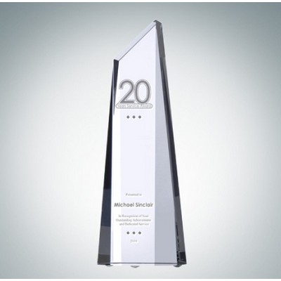 Polygon Optical Crystal Obelisk Award (Large)