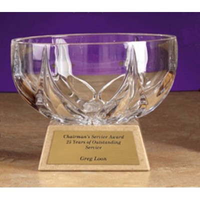 8" Executive Award Crystal Bowl Award