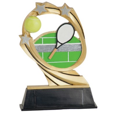 7" Tennis Cosmic Resin Figure Trophy