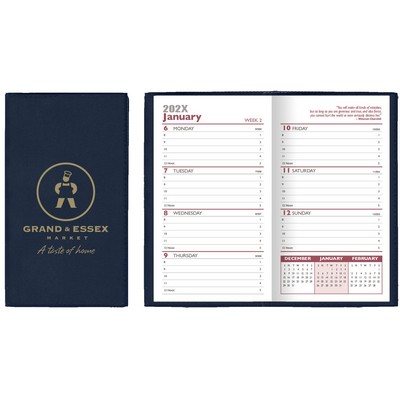 Soft Cover Vinyl Sewn Ireland Weekly Planner w/o Map / 1 Color Insert