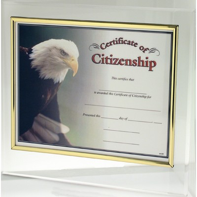 Clear Acrylic Certificate Holder 8.5x11"