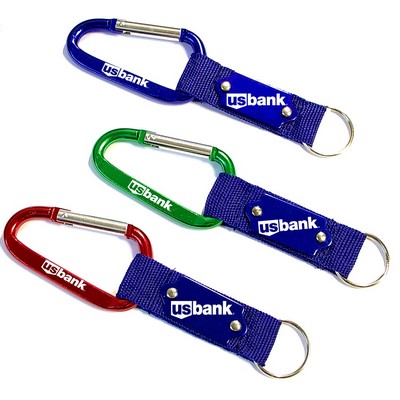 Carabiner w/Strap & Metal Plate