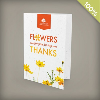 1-Sided Medium Seed Paper Greeting Card