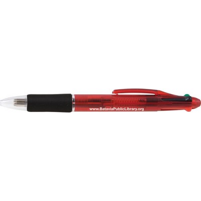 Red Click Down Pens with Black Grip