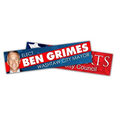 Political Campaign Bumper Sticker - UV-Coated Vinyl (10.5x2.625)