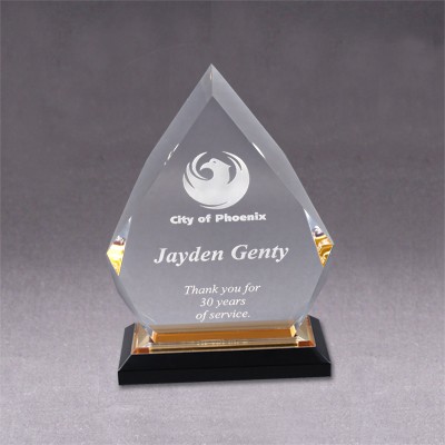 5"x8" Gold Acrylic Diamond Impress Award