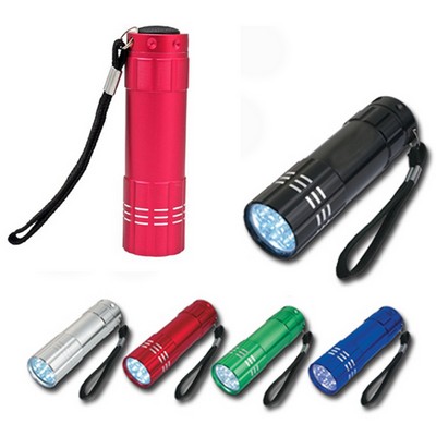 Aluminum LED Flashlight w/Strap.