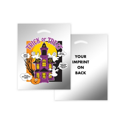 Halloween Metallic Non Reinforced Die Cut Handle Bags