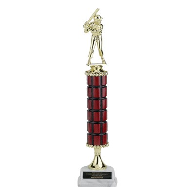 15" One-Column Mahogany Finish Trophy Takes Figure