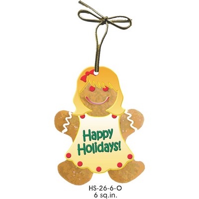 Gingerbread Girl Gift Shop Ornament (6 Square Inch)