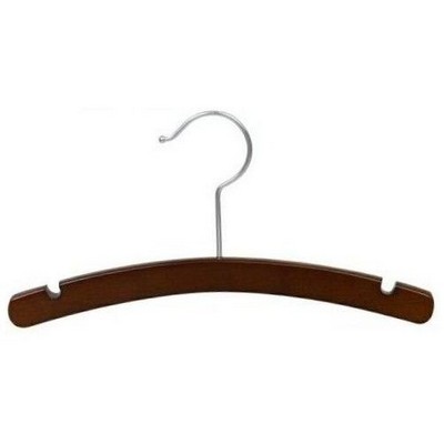 12" Children's Walnut Wooden Dress/Shirt Hanger