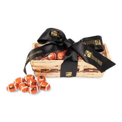 Gift Basket with Chocolate Footballs