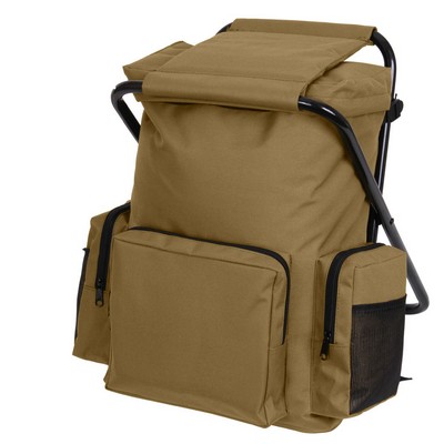 Coyote Brown Backpack & Stool Combination