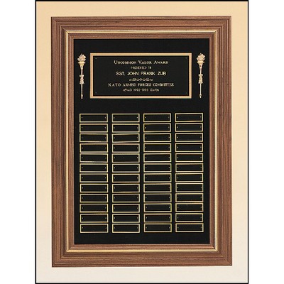 Walnut Frame Perpetual 48 Plate Plaque (18" x 25")