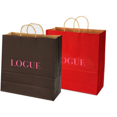 Color Tinted Kraft Paper Shopping Bag 1C1S (16"x6"x12.5")