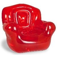 Red Inflatable Chair (41"W x 38"H x 35"D)