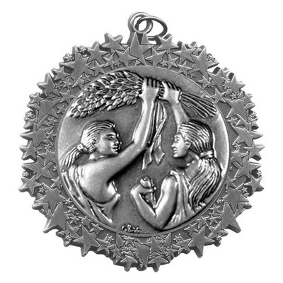 Stock Star Border 2 3/4" Medal- Victory Female