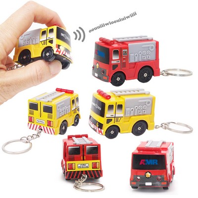 Fire Truck LED Light Keychain