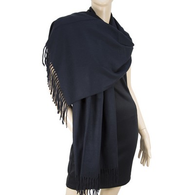 Black Pashmina Shawl with a Softer than Cashmere Feel