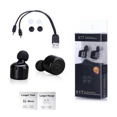 X1T Mini Invisible Truly Wireless Bluetooth V4.2 Stereo Surround Sound Earphones