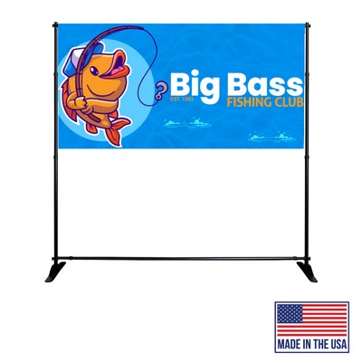 4' x 8' Mighty Banner Fabric Graphic w/ Large Tube Frame Kit - Made in the USA