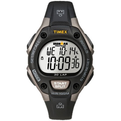 Timex Ironman Black/Titanium Gray Traditional 30 Lap Mid-Size Watch