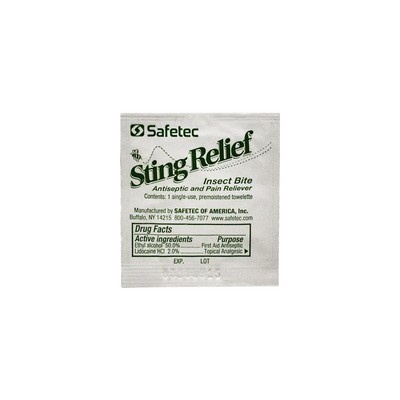 Safetec Sting Relief Wipe