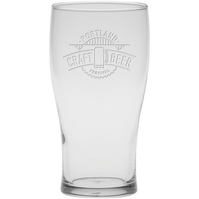 16 Oz. Deep Etched Pub Glass